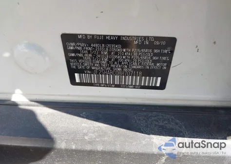 2011 Subaru Forester 2.5X z USA, uszkodzony, nr VIN JF2SHABC0BH707118